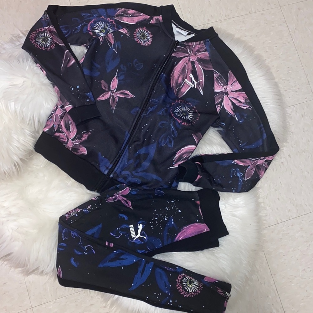 Puma womens Archive T7 Track jacket and leggings logo SZ XS/S
